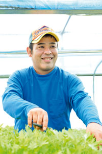 地域への愛情と責任 大城 淳さん(38) ベビーリーフ(宜野座村)