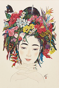 琉球美人画を写真で再現?!